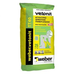 Штукатурка цементная Weber-Vetonit TT40 серый 25 кг