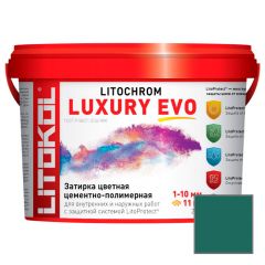 Затирка цементная Litokol Litochrom Luxury Evo LLE.390 Малахит 2 кг