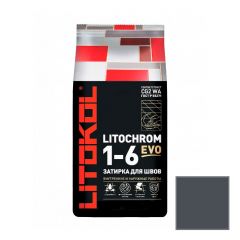 Затирка цементная Litokol Litochrom 1-6 Evo LE.140 мокрый асфальт 25 кг