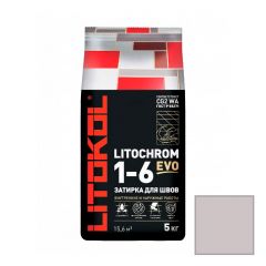 Затирка цементная Litokol Litochrom 1-6 Evo LE.115 светло-серая 5 кг