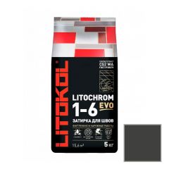 Затирка цементная Litokol Litochrom 1-6 Evo LE.145 черный уголь 5 кг