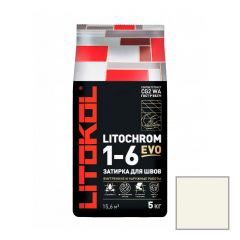 Затирка цементная Litokol Litochrom 1-6 Evo LE.200 белая 5 кг