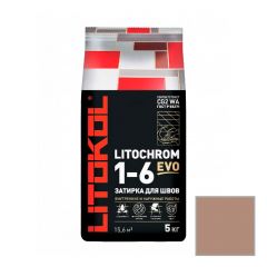 Затирка цементная Litokol Litochrom 1-6 Evo LE.235 коричневая 5 кг