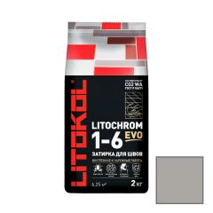 Затирка цементная Litokol Litochrom 1-6 Evo LE.125 дымчатая серая 2 кг