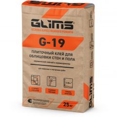Клей для плитки Glims G-19 для облицовки стен и потолка 25 кг
