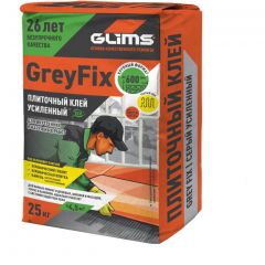 Клей для керамической плитки и керамогранита Glims GreyFix 25 кг