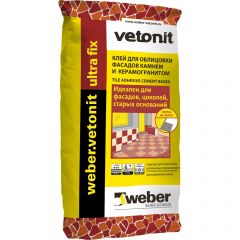 Клей для фасадной облицовки Weber-Vetonit (Ветонит) ultra fix 25 кг