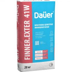 Шпатлевка цементная Dauer (Дауэр) Finner Exter 41 W финишная белая 20 кг