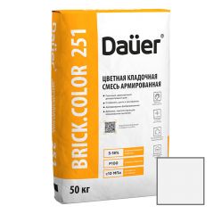 Смесь кладочная цветная Dauer (Дауэр) Brick.Color 251 для кирпича армированная Белый 50 кг