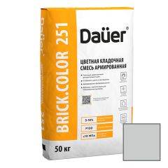 Смесь кладочная цветная Dauer (Дауэр) Brick.Color 251 для кирпича армированная Светло-серый 50 кг