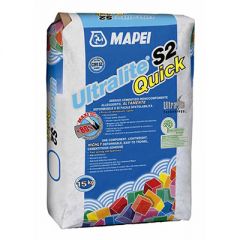 Клей для плитки Mapei Ultralite S2 Quick серый 15 кг