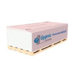 Гипсокартонный лист ГКЛ (гипсовая строительная плита) Gyproc Гипрок Мультикомфорт 2500х1200х12,5 мм (ГСП-DFH3IR)