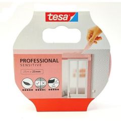 Лента малярная Tesa Professional Sensitive для деликатных поверхностей 25 мм х 25 м розовая (56260)