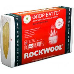Базальтовая вата Rockwool Флор Баттс 1000х600х25 мм 8 шт (4,8 м2)