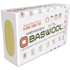 Теплоизоляция Baswool Вент Фасад 80 1200х600х50 мм 6 шт (80 кг/м3; 0,216 м3; 4,32 м2)