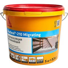 Гидроизоляция Sika Sikaseal-210 Migrating на цементной основе серая 5 кг