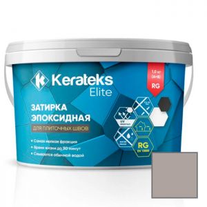 Затирка эпоксидная двухкомпонентная Kerateks Elite №52 Серебристо-серый 1 кг