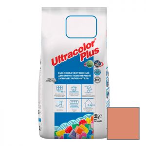 Затирка цементная Mapei Ultracolor Plus №140 красный коралл 2 кг