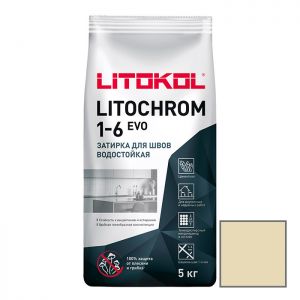 Затирка цементная Litokol Litochrom 1-6 Evo LE.215 крем-брюле 5 кг