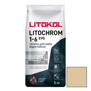 Затирка цементная Litokol Litochrom 1-6 Evo LE.220 песочная 5 кг