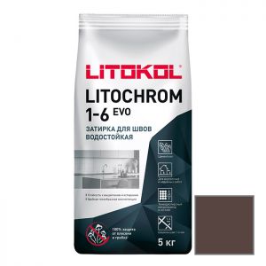 Затирка цементная Litokol Litochrom 1-6 Evo LE.245 горький шоколад 5 кг