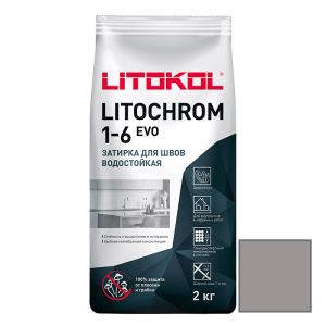 Затирка цементная Litokol Litochrom 1-6 Evo LE.105 серебристо-серая 2 кг