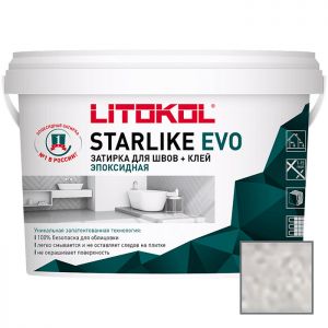 Затирка эпоксидная Litokol Starlike Evo S.105 Bianco Titanio 1 кг