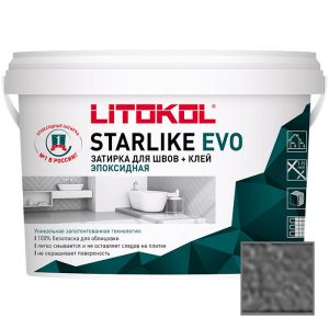 Затирка эпоксидная Litokol Starlike Evo S.130 Grigio Ardesia 1 кг