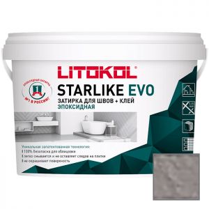 Затирка эпоксидная Litokol Starlike Evo S.115 Grigio Seta 1 кг