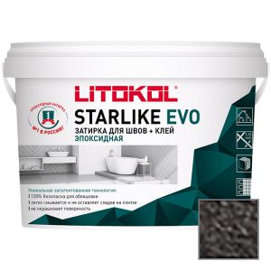 Затирка эпоксидная Litokol Starlike Evo S.145 Nero Carbonio 1 кг