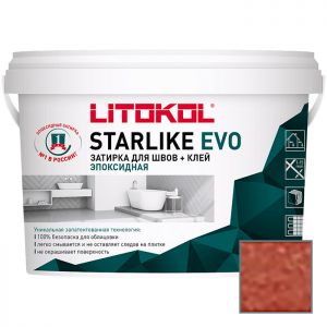 Затирка эпоксидная Litokol Starlike Evo S.580 Rosso Mattone 1 кг