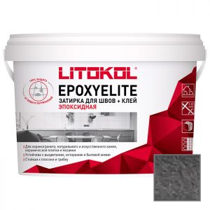 Затирка эпоксидная Litokol EpoxyElite E.06 Мокрый асфальт 1 кг