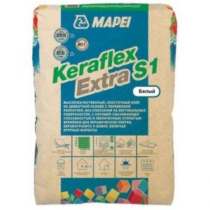 Клей для плитки Mapei Keraflex Extra S1 белый 25 кг