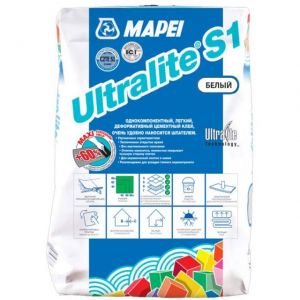 Клей для плитки Mapei Ultralite S1 белый 15 кг