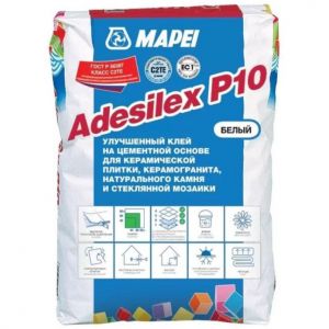 Клей для плитки Mapei Adesilex P10 белый 25 кг