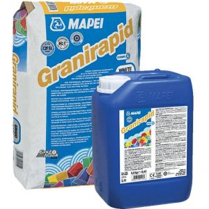 Клей для плитки Mapei Granirapid двухкомпонентный белый 28 кг