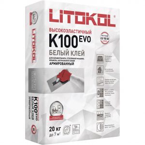 Клей для плитки Litokol Hyperflex K100 белый 20 кг