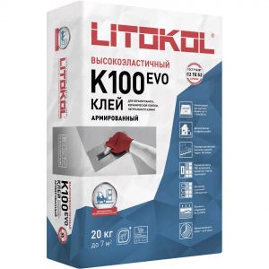 Клей для плитки Litokol Hyperflex K100 серый 20 кг