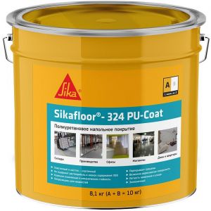 Наливной пол Sika Sikafloor-324 PU-Coat самовыравнивающийся двухкомпонентный (А+B) 10 кг