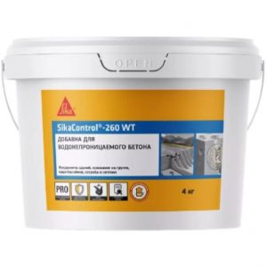 Добавка Sika SikaControl-260 WT комплексная для повышения водонепроницаемости бетонов 4 кг