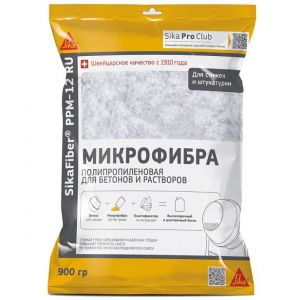 Полипропиленовая микрофибра Sika SikaFiber PPM-12 RU для бетонов и растворов водорастворимая упаковка 900 г