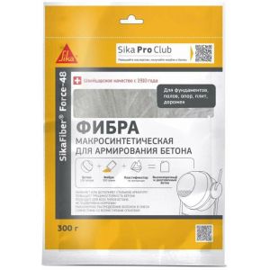 Макросинтетическая фибра Sika SikaFiber Force-48 для армирования бетонов 300 г