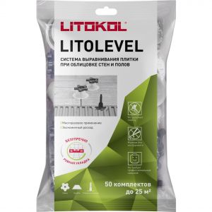 Система выравнивания плитки Litokol Litolevel гайка+шайба+стойка основание 50 шт