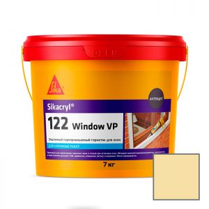 Герметик акриловый Sika Sikacryl-122 Window VP для швов оконных конструкций бежевый 7 кг