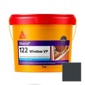 Герметик акриловый Sika Sikacryl-122 Window VP для швов оконных конструкций антрацит 7 кг