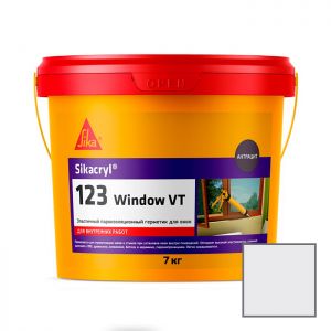 Герметик акриловый Sika Sikacryl-123 Window VT для швов оконных конструкций белый 7 кг