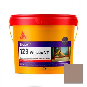 Герметик акриловый Sika Sikacryl-123 Window VT для швов оконных конструкций кирпично-красный 7 кг