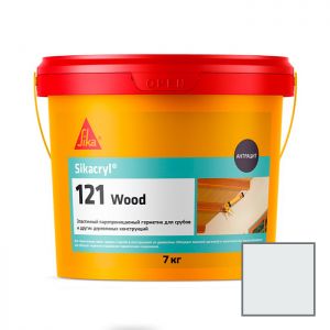 Герметик акриловый Sika Sikacryl-121 Wood для деревянных конструкций белый 7 кг