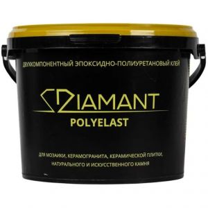 Клей двухкомпонентный эпоксидно-полиуретановый Диамант (Diamant) Polyelast для керамогранита 10 кг
